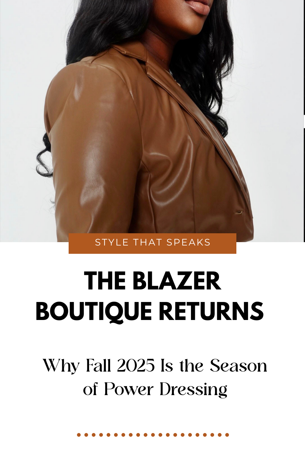 The Blazer Boutique Returns: Why Fall 2025 Is the Season of Power Dressing