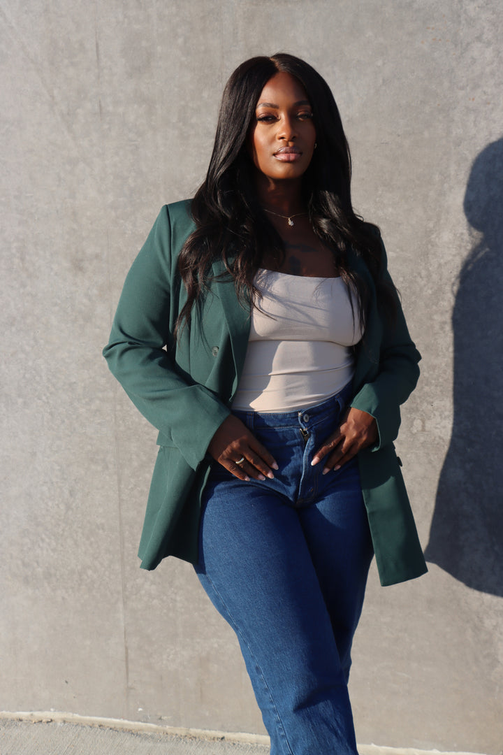 Emerald Double Breasted Blazer