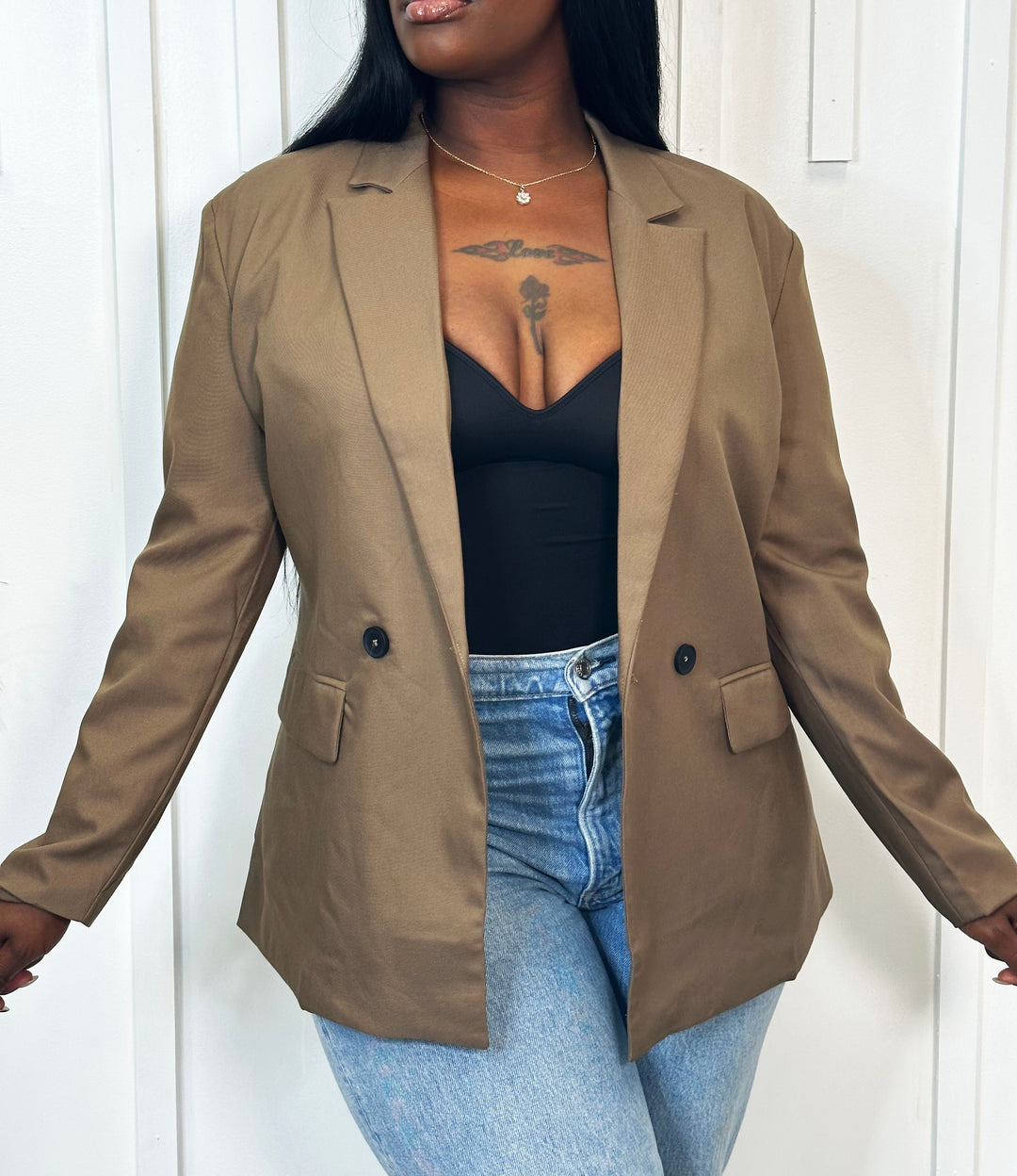 Mocha Oversized Blazer