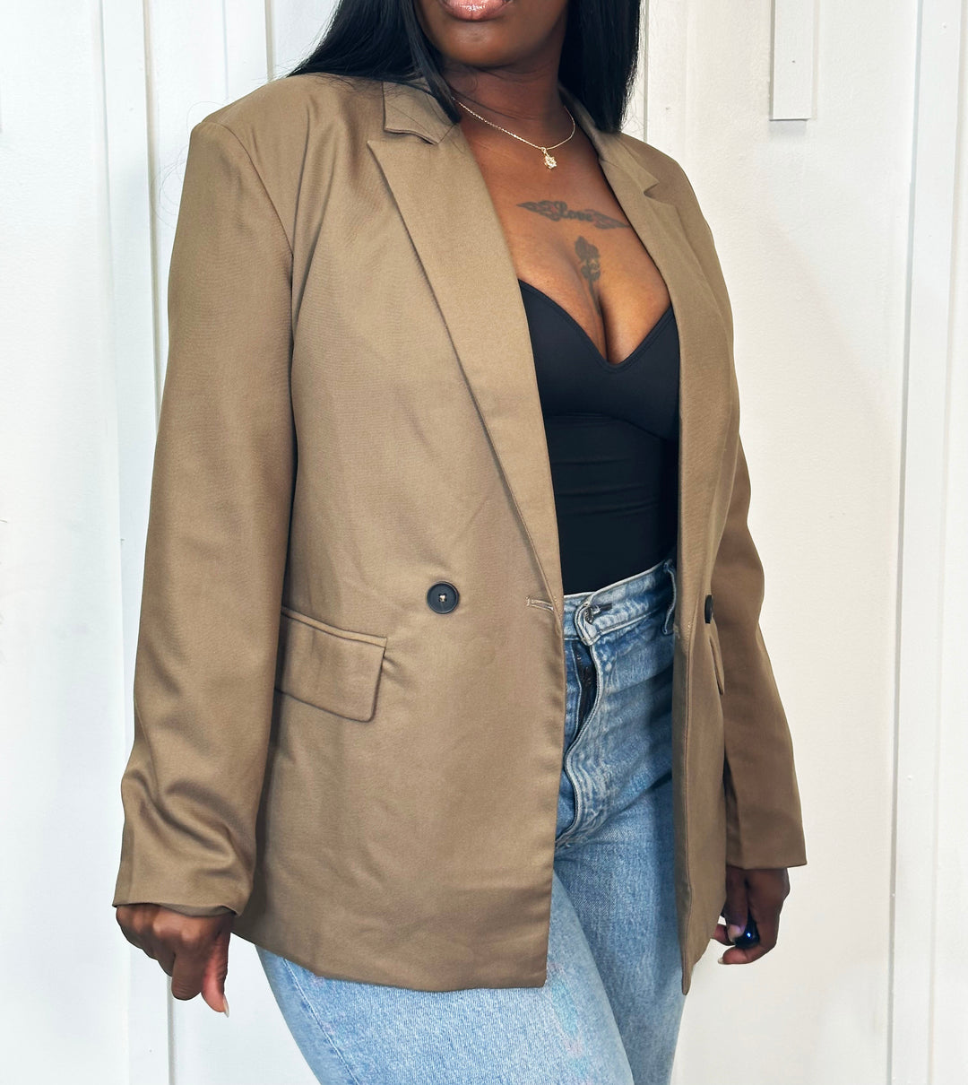 Mocha Oversized Blazer